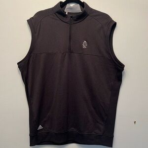 Adidas zip up vest size large EUC heather Black color
